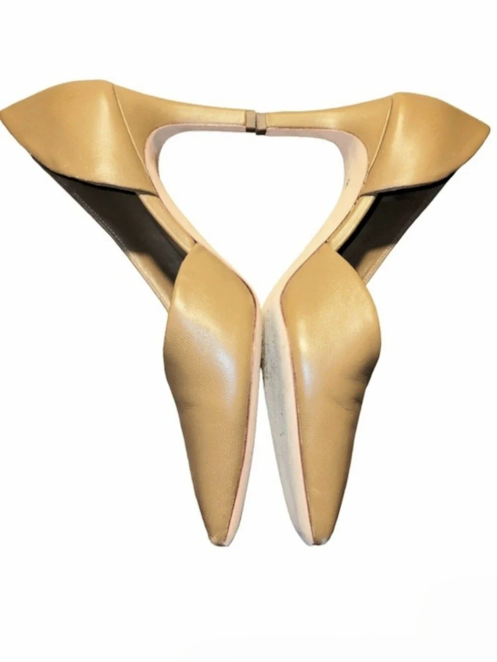Vince Tiana Pointed Toe Leather Pumps Tan Fawn - The Perfect Neutral Size 7